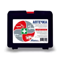 Аптечка Мирал автомобильная по Приказу № 260н от 24.05.2024г., пластиковый футляр