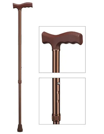 Трость WR-411 класс. Т-обр. рук. без УПС  серебро/бронза