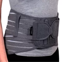 Корсет пояснично-крестцовый ОРТОНИК ПР-314 (усиленный), высота 25 см, 6 моделируемых ребер жесткости, серый