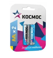 Батарейки пальчиковые Космос LR06 (АА) (2 шт в уп.)