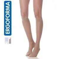 Гольфы компрессионные Ergoforma 311 женские 1 класс компрессии с закрытым носком полупрозрачные телесные 