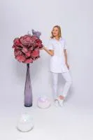 Блуза медицинская женская "Доктор Стиль" Сафари (белая) new