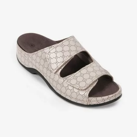 Сабо ортопедические женские Luomma LM-701.002A кожаные, цвет ажур бежевый