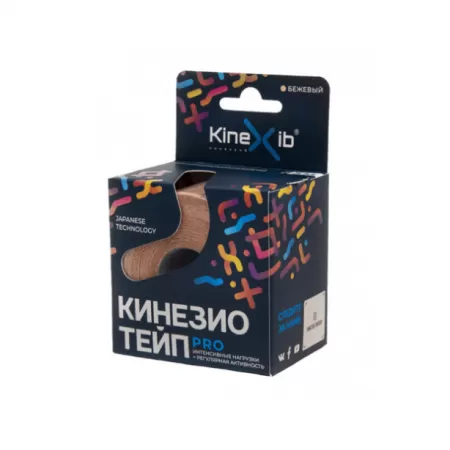 Кинезио-тейп Kinexib Pro (5м*5см) бежевый