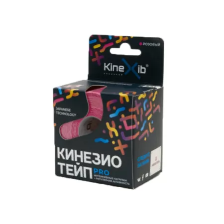 Кинезио-тейп Kinexib Pro (5м*5см) розовый