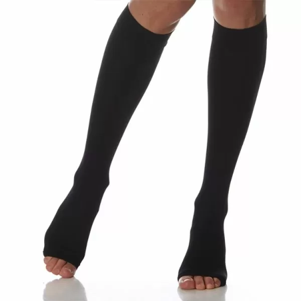 Гольфы компрессионные Ergoforma 322 мужские 2 класс компрессии с закрытым носком плотные черные 