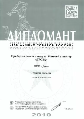 Гроза озонатор бытовой