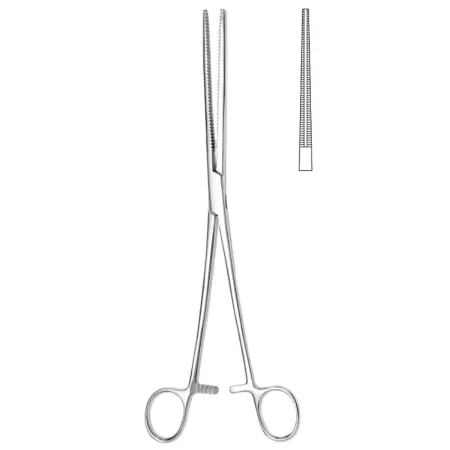 Зажим гинекологический длинный прямой 260 мм Hilbro 14.0567.26