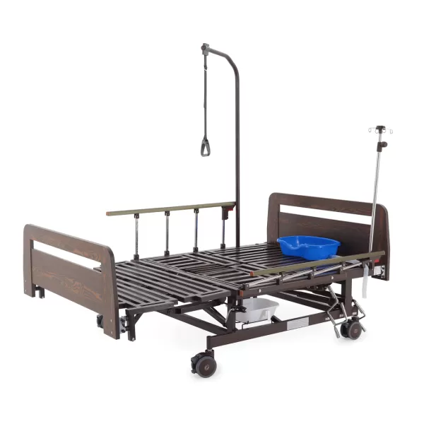 Кровать механическая MED-MOS E-45А ЛДСП венге ширина 120 см, с туалетом и функцией переворота