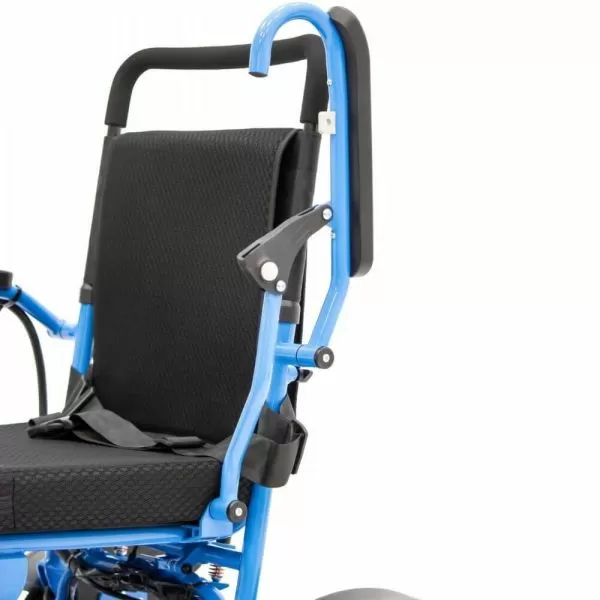 Кресло-коляска с электроприводом MET Compact 35 с алюминиевой рамой, синяя