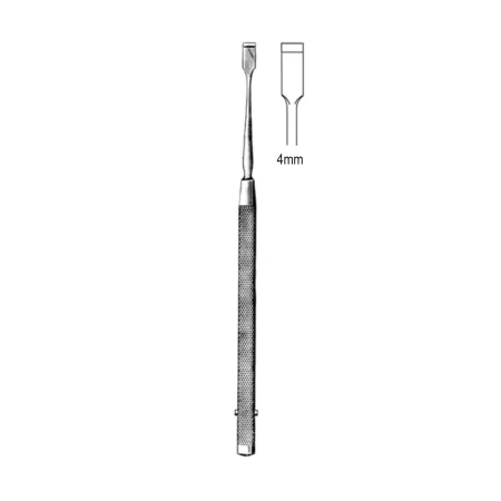 Долото для резекции носовой перегородки по Фриру 4 мм, 160 мм Hilbro 46.0580.16