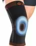 Бандаж на коленный сустав Orliman 9104 с силиконовым кольцом и пружинными ребрами жесткости, черный 