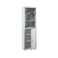 Шкаф медицинский МД 1 1650/SG дверцы стекло/металл