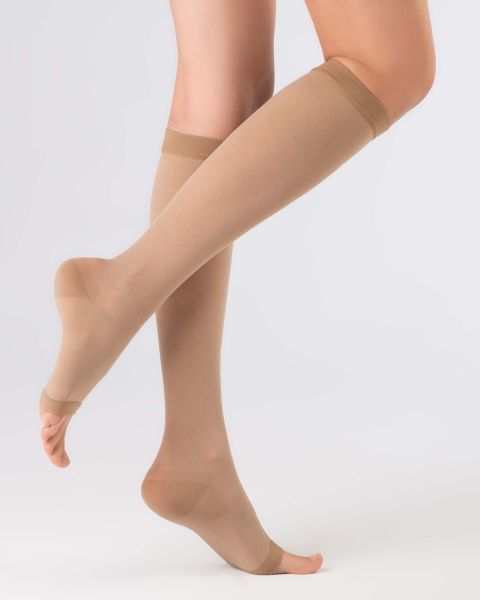Гольфы компрессионные OFA BAMBERG Classic унисекс с открытым носком 2 класс компрессии цвет бежевый 