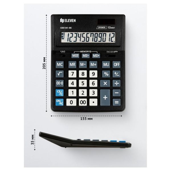 Калькулятор настольный Eleven Business Line CDB1201-BK