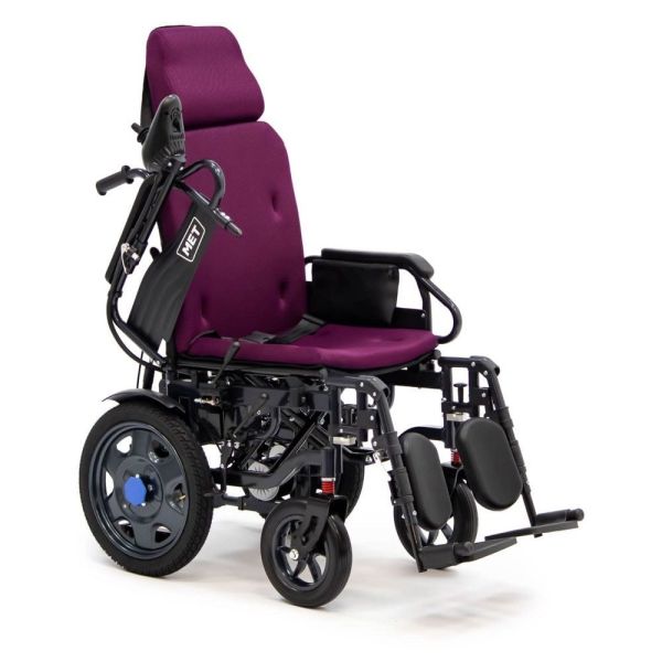Кресло-коляска с электроприводом MET COMFORT 110, артикул 20702, ширина сиденья 44 см, колеса пневматические