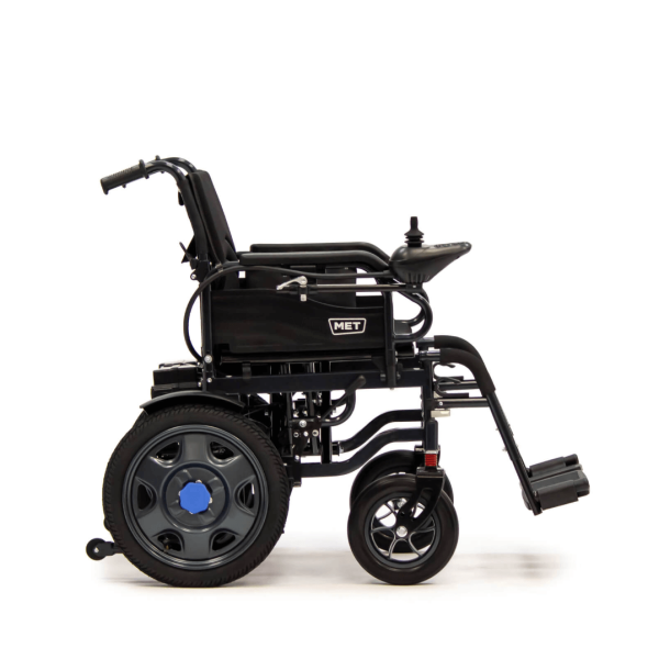 Кресло-коляска с электроприводом MET START 100, артикул 20701, ширина сиденья 44 см, колеса пневматические